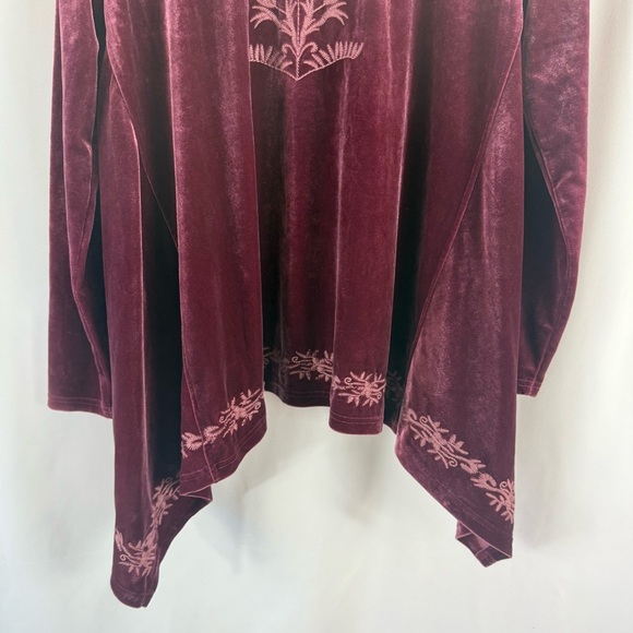 LA BELLUM HILLARY SCOTT Women's S Embroidered pink Velvet Open
Cardigan - Picture 13 of 14